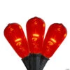 10ct Orange Edison E17 Halloween Light Set - 9ft Black Wire