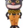 Eleven Inch Resin Smiling Black Cat With Open Top