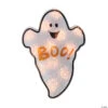 12" Lighted Holographic Ghost Halloween Window Silhouette Decoration