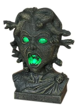 12" Lighted Animated Medusa Head Figurine