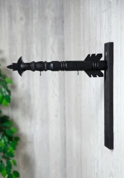 17.5 Inch Black Wood Arrow Base Holder