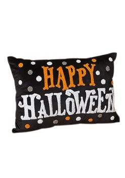 20-Inch Happy Halloween Decorative Fabric Pillow