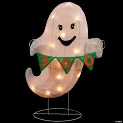 25" Lighted LED Ghost With "Boo" Banner Halloween Yard Decoration -Halloween Night Deals Store 25 lighted led ghost with boo banner halloween yard decoration14401211 a02