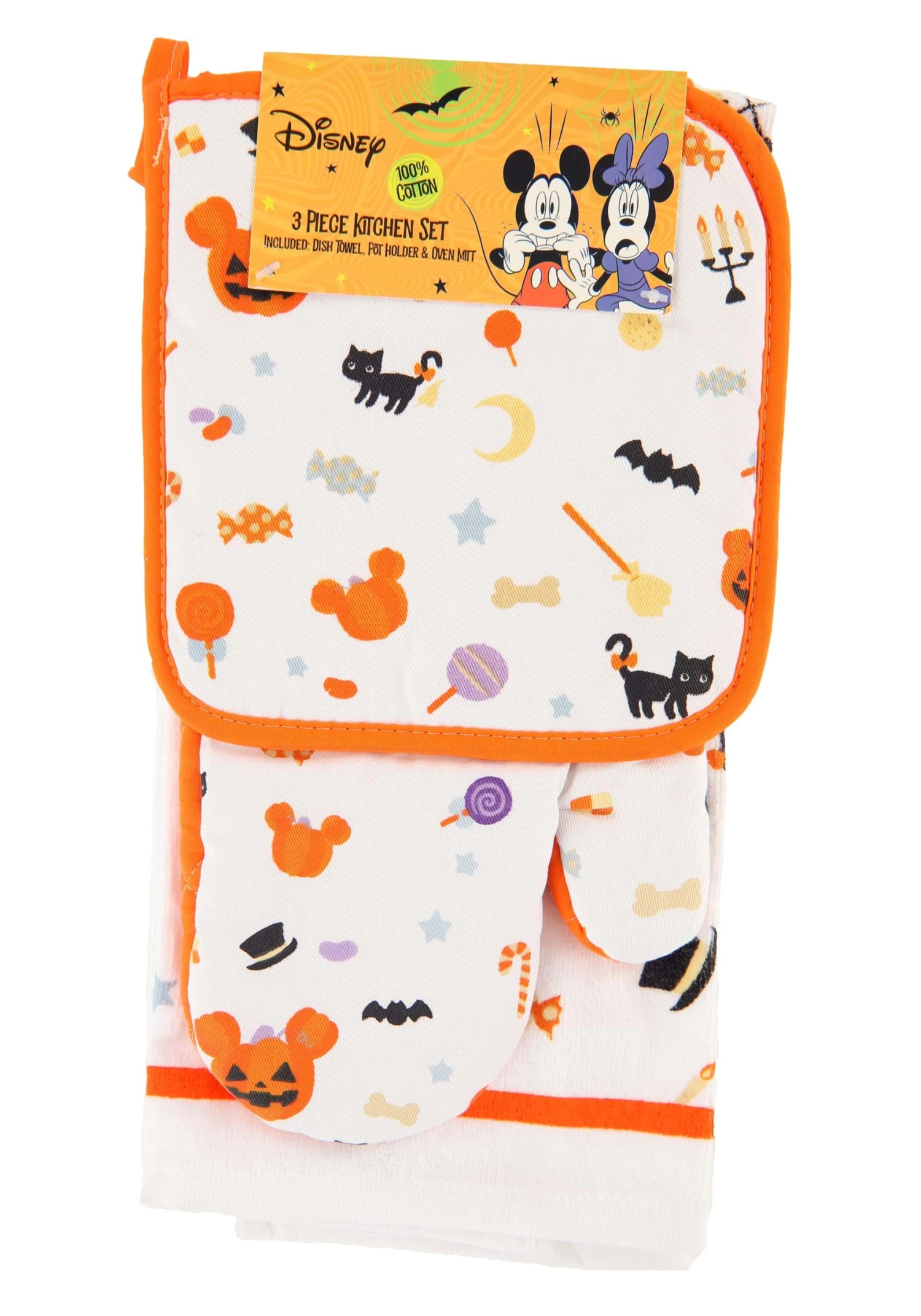 3 Piece Disney Mickey Halloween Treats Textile Kitchen Set 5 3 Piece Disney Mickey Halloween Treats Textile Kitchen Set - Image 5