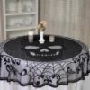 AMSCAN 70-Inch Round Skull Lace Decorative Table Cover