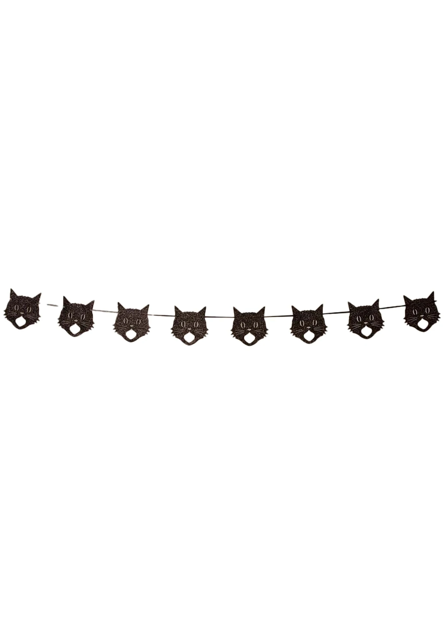 72" Glittered Scaredy Cat Silhouette Garland Decoration 2 72" Glittered Scaredy Cat Silhouette Garland Decoration - Image 2