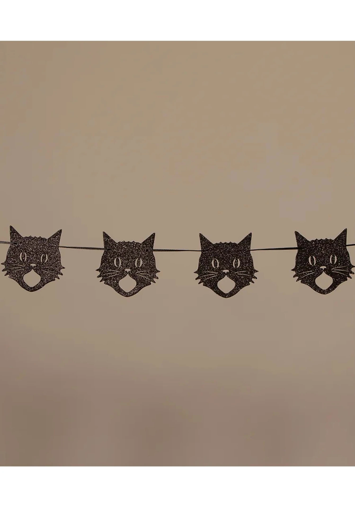 72" Glittered Scaredy Cat Silhouette Garland Decoration 3 72" Glittered Scaredy Cat Silhouette Garland Decoration - Image 3