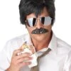 Adult Ace Detective Mustache & Wig Kit