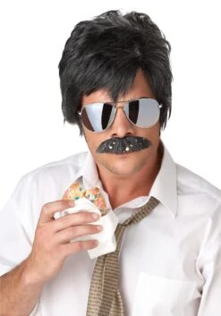 Adult Ace Detective Mustache & Wig Kit