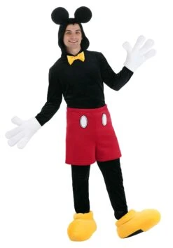 Deluxe Mickey Mouse Disney Costume For Adults 25 Deluxe Mickey Mouse Disney Costume For Adults -Halloween Night Deals Store adult deluxe mickey mouse costume alt 11