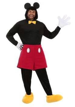 Deluxe Mickey Mouse Disney Costume For Adults 27 Deluxe Mickey Mouse Disney Costume For Adults -Halloween Night Deals Store adult deluxe mickey mouse costume alt 13