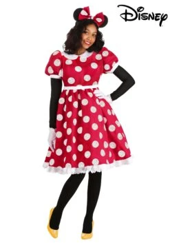 Disney Deluxe Minnie Mouse Adult Costume 10 Disney Deluxe Minnie Mouse Adult Costume -Halloween Night Deals Store adult deluxe minnie mouse costume alt 5