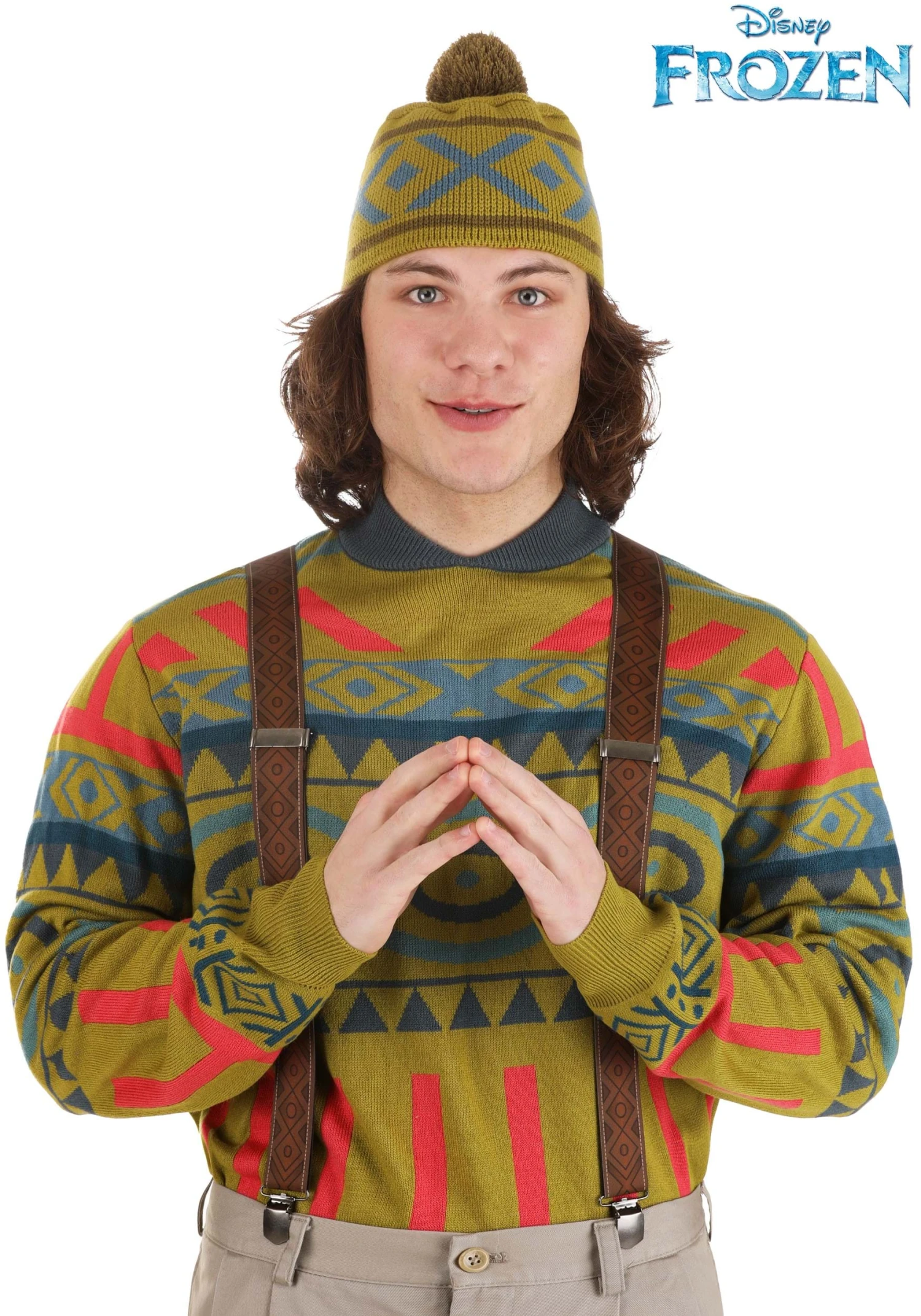 Oaken Hat, Sweater & Suspenders Costume Kit For Adults 1 Oaken Hat, Sweater & Suspenders Costume Kit For Adults