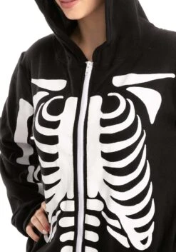 Adult Skeleton Hooded Onesie 19 Adult Skeleton Hooded Onesie -Halloween Night Deals Store adult onesies hooded skeleton alt 8