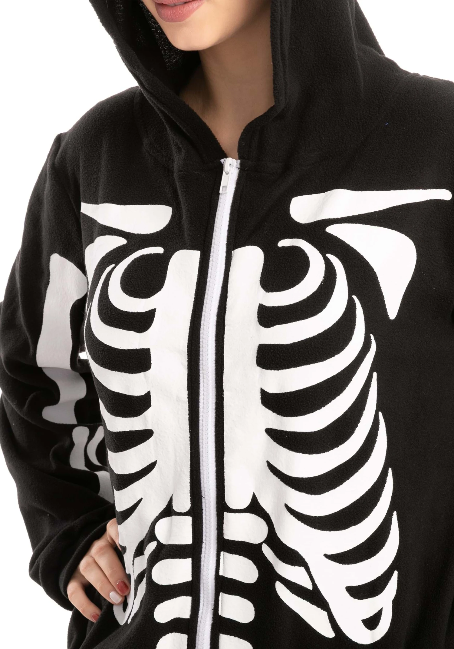 Adult Skeleton Hooded Onesie 9 Adult Skeleton Hooded Onesie - Image 9