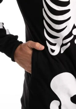 Adult Skeleton Hooded Onesie 20 Adult Skeleton Hooded Onesie -Halloween Night Deals Store adult onesies hooded skeleton alt 9