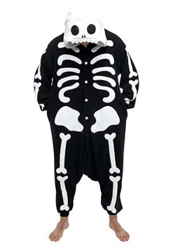 Skeleton Kigurumi For Adults -Halloween Night Deals Store adult skeleton kigurumi alt 1