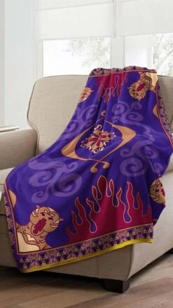 Aladdin Magic Carpet Micro Raschel Throw Blanket -Halloween Night Deals Store aladdin magic carpet micro raschel throw 1