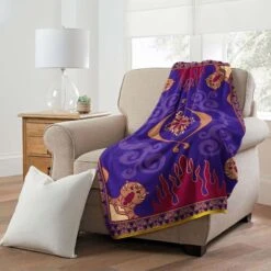 Aladdin Magic Carpet Micro Raschel Throw Blanket -Halloween Night Deals Store aladdin magic carpet micro raschel throw 2