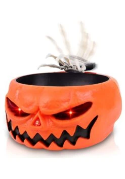 Scary Animated Pumpkin Candy Bowl