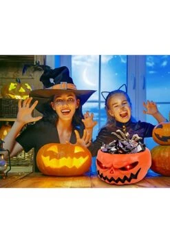 Scary Animated Pumpkin Candy Bowl -Halloween Night Deals Store animated scary pumpkin candy bowl alt 2