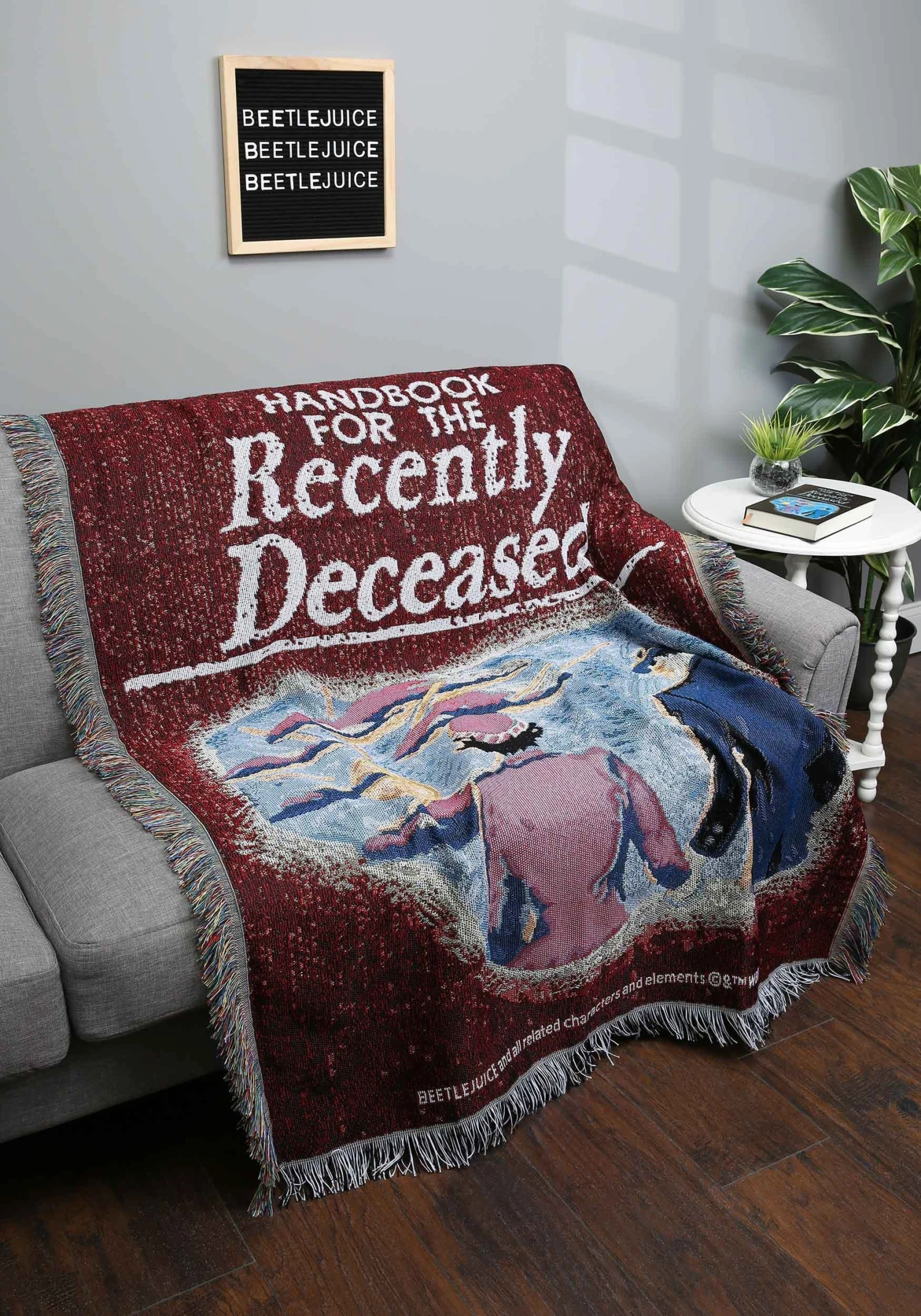 Handbook For The Recently Deceased Beetlejuice Tapestry Throw 1 Handbook For The Recently Deceased Beetlejuice Tapestry Throw