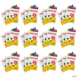 Bulk 288 Boxes Of Crayons - 6 Colors Per Box