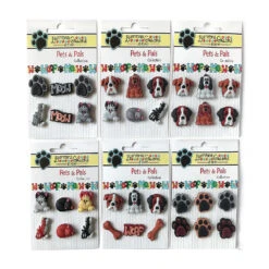 Buttons Galore And More 3D Novelty Buttons – Pets And Pals Button Bundle - 36 Pcs