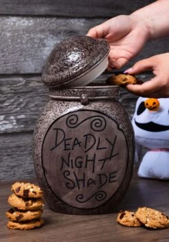 Nightmare Before Christmas Ceramic Deadly Night Shade Cookie Jar -Halloween Night Deals Store ceramic deadly night shade cookie jar alt 2