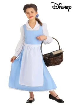 Belle Blue Dress Costume For Kids From Disney's Beauty And The Beast -Halloween Night Deals Store child beauty and the beast belle blue dress alt 8