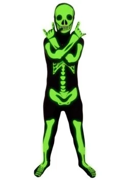 Glow In The Dark Skeleton Costume For Kids