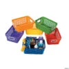 Classroom Storage Tall Baskets With Handles - 6 Pc.
