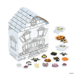 Color Your Own Halloween Haunted Houses - 12 Pc.