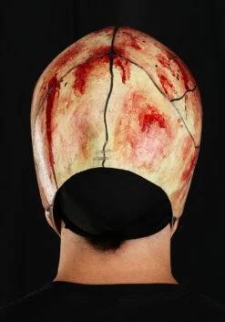 Cracked Skull Latex Mask For Adults -Halloween Night Deals Store cracked skull latex mask alt 1