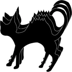 Creative Shapes Etc. - Large Single Color Creative Foam Craft Cut-outs - Cat