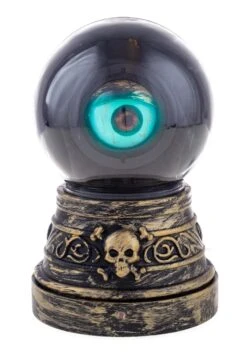 Crystal Ball With Blinking Evil Eye Halloween Decoration -Halloween Night Deals Store crystal ball with blinking evil eye with light sou alt 2