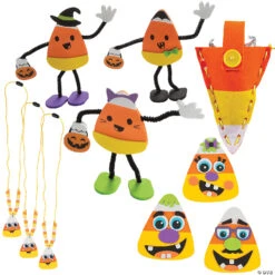 Cute Candy Corn Craft Kit Assortment - Makes 48