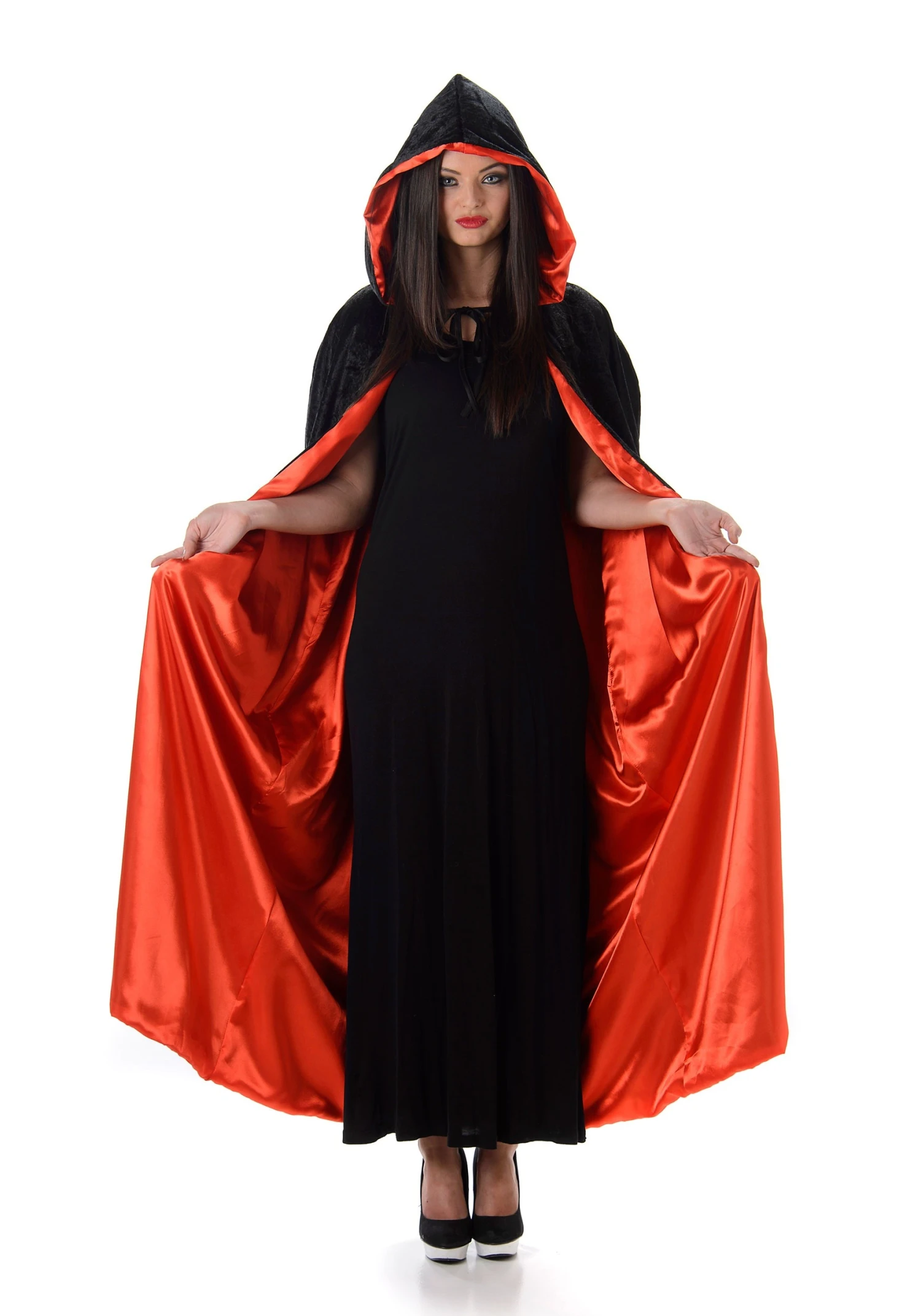 Vampire Deluxe Hooded Cape For Adults 1 Vampire Deluxe Hooded Cape For Adults