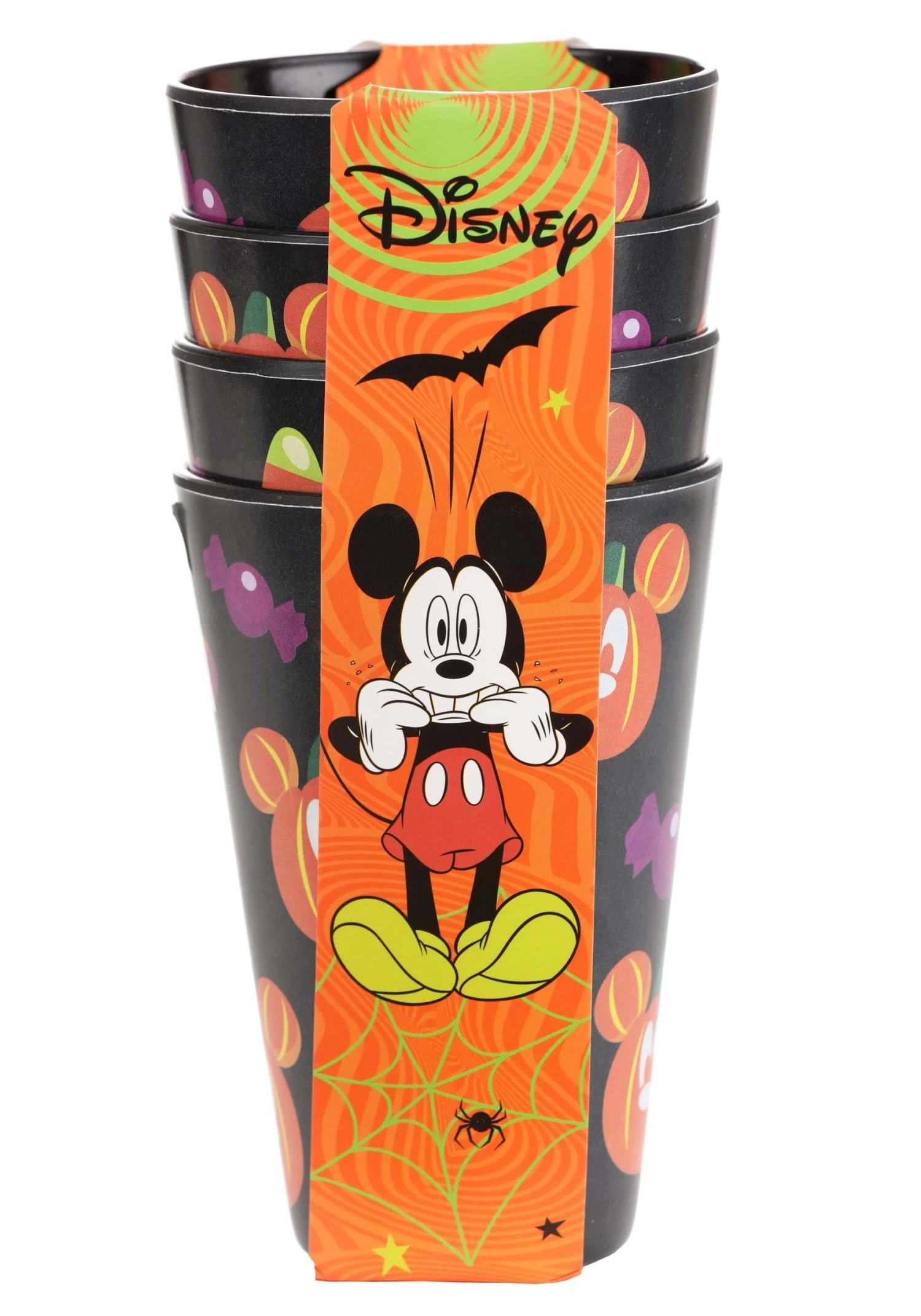 Disney Mickey Pumpkins Set Of 4 Tossed Black Tumblers 2 Disney Mickey Pumpkins Set Of 4 Tossed Black Tumblers - Image 2