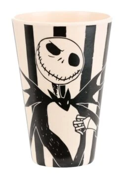 Set Of 4 Disney Nightmare Before Christmas Jack Striped Tumblers -Halloween Night Deals Store disney nbc striped jack black tumblers s 4 alt 2