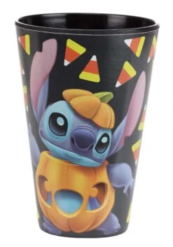 Adult Disney Stitch Jack O'Lantern Black Tumblers Set Of 4 6 Adult Disney Stitch Jack O'Lantern Black Tumblers Set Of 4 -Halloween Night Deals Store disney stitch jack olantern black tumblers set of alt 2