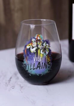 Disney 33.5 Ounce Vile Villains Tear Drop Oversized Glass -Halloween Night Deals Store disney vile villains 33 5oz oversized tear drop gl alt 2