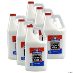 Elmer's Washable School Glue, Gallon, Pack Of 6