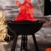 Faux Fire Cauldron Halloween Decoration