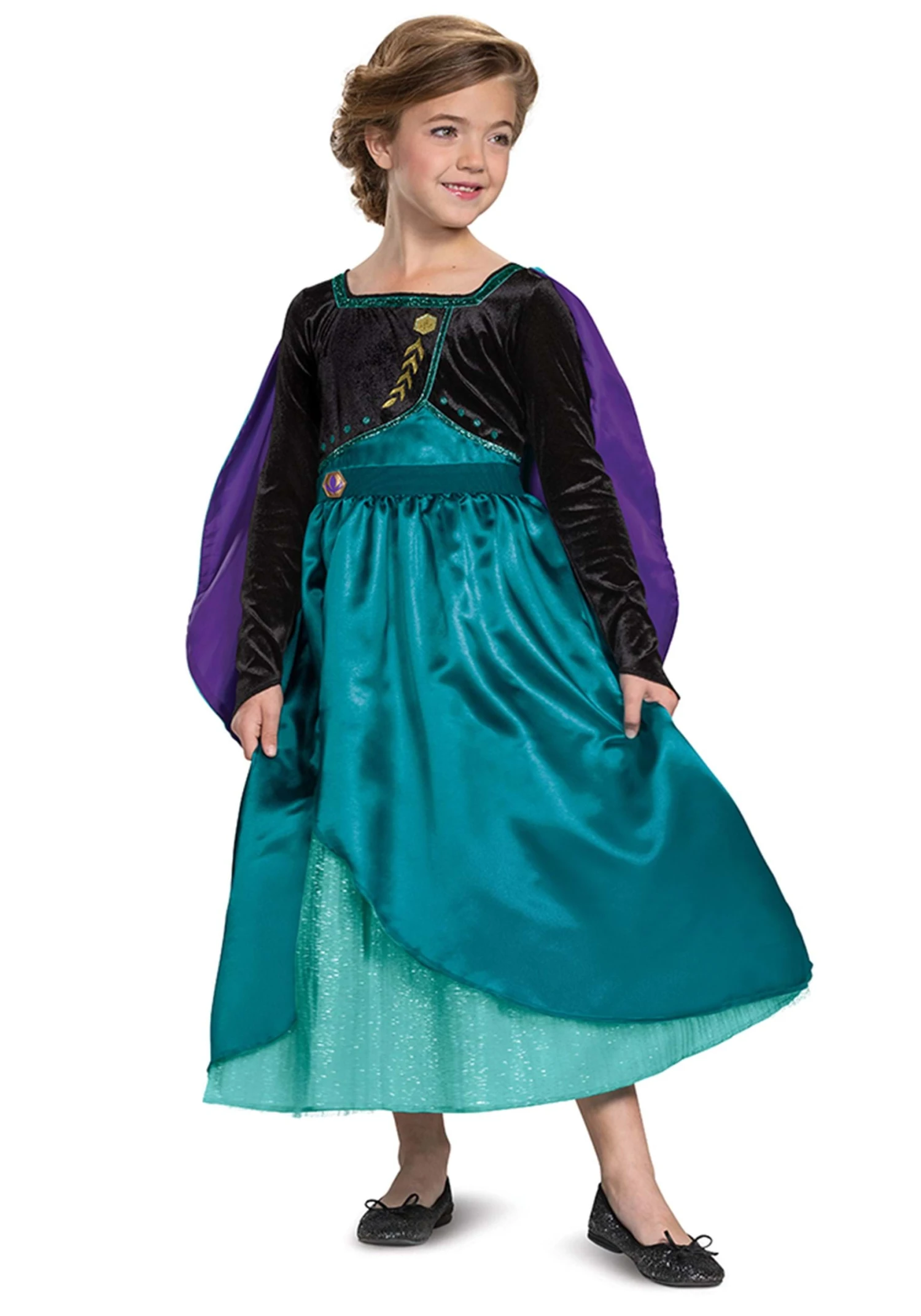 Disguise Frozen Queen Anna Deluxe Girls Costume 3 Disguise Frozen Queen Anna Deluxe Girls Costume - Image 3
