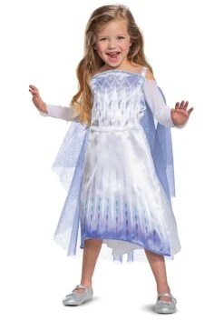 Disguise Frozen Snow Queen Elsa Classic Costume For Kids -Halloween Night Deals Store frozen snow queen elsa classic kids costume alt 2
