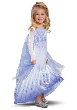 Disguise Deluxe Frozen Snow Queen Elsa Kids Costume -Halloween Night Deals Store frozen snow queen elsa deluxe costume for kids alt 2
