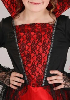 Girl's Regal Vampire Costume Dress -Halloween Night Deals Store girls regal vampire costume alt 2