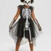 Skeleton Costume Dress For Girls