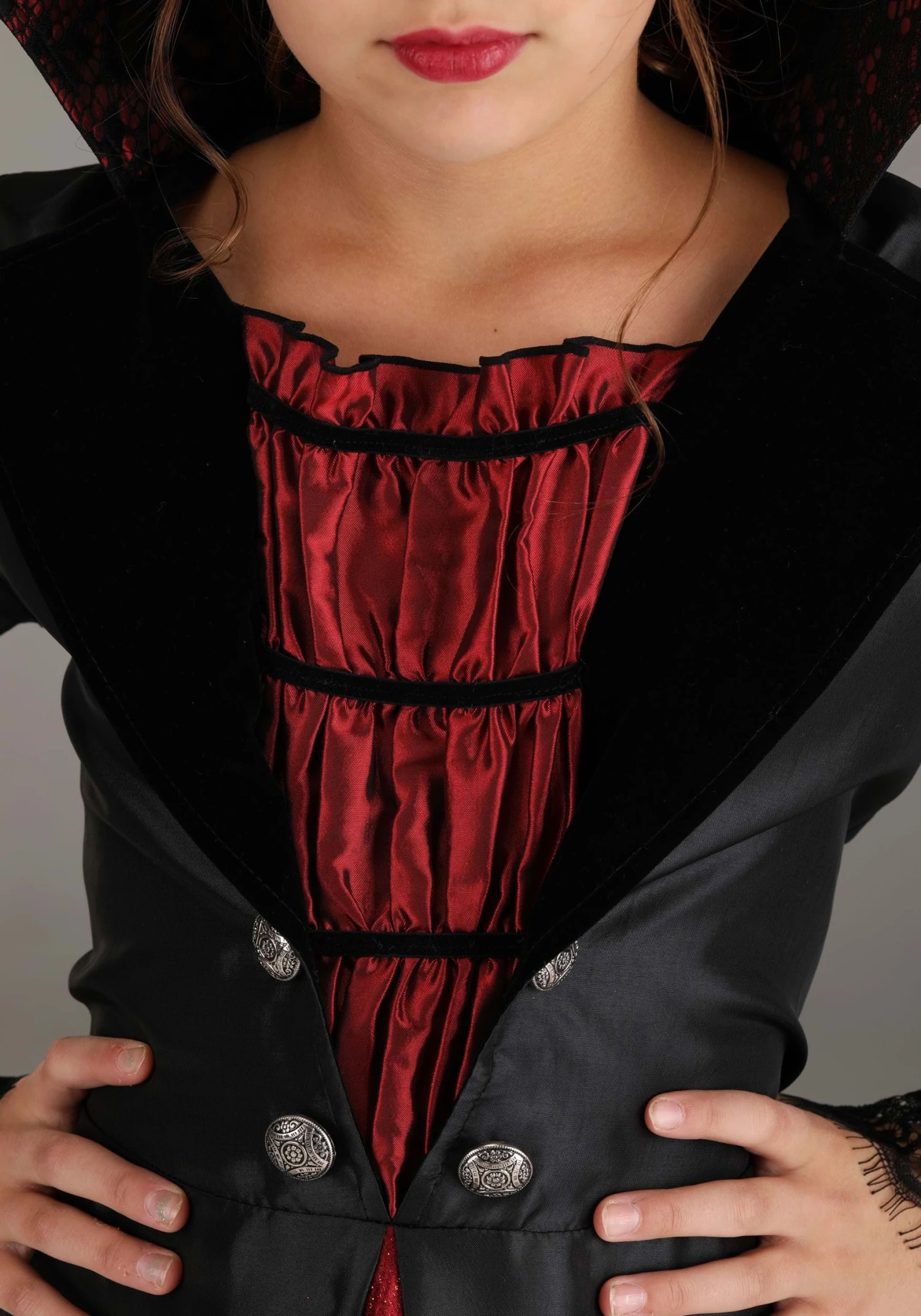 Victorian Vampiress Costume For Girls 3 Victorian Vampiress Costume For Girls - Image 3